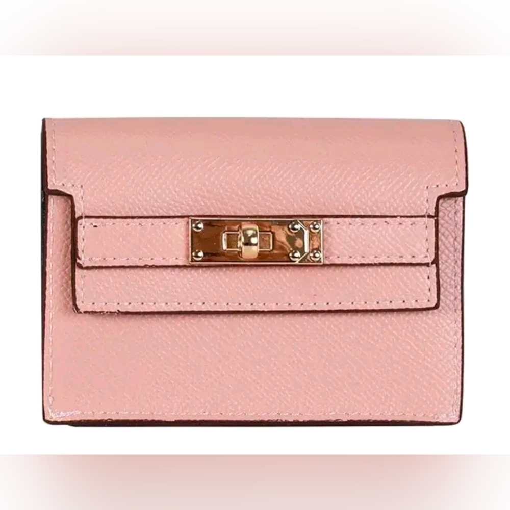 Elegant Pink Leather Women's Bag